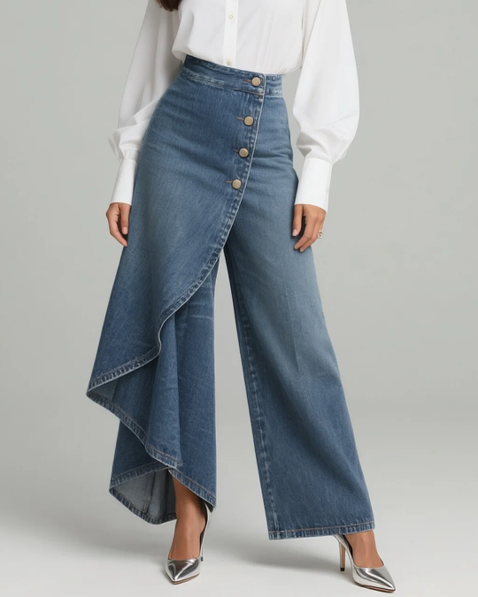 CALINA™ | Denim Wrap Trousers