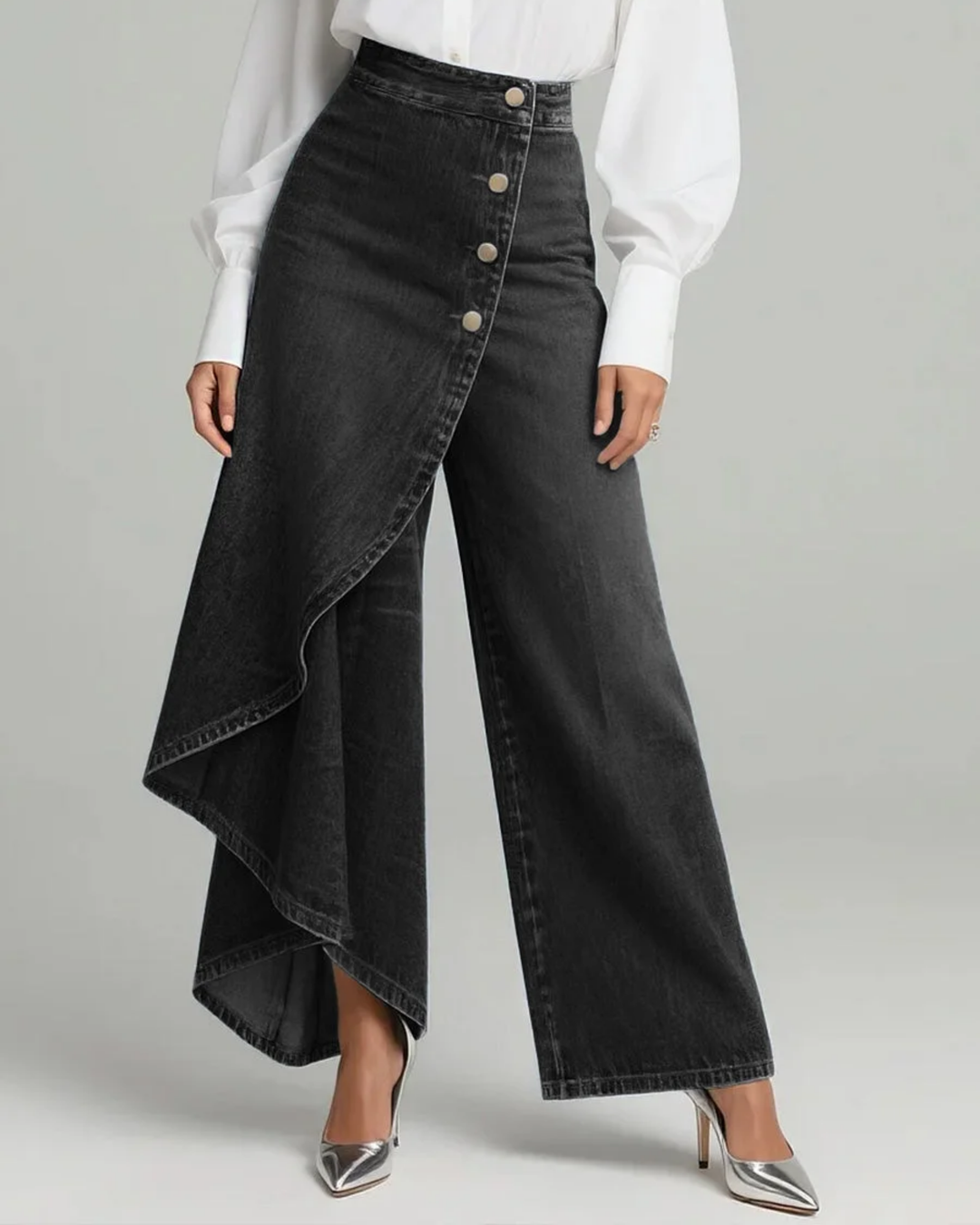 CALINA™ | Denim Wrap Trousers
