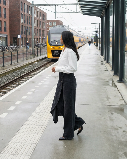 CALINA™ | Denim Wrap Trousers