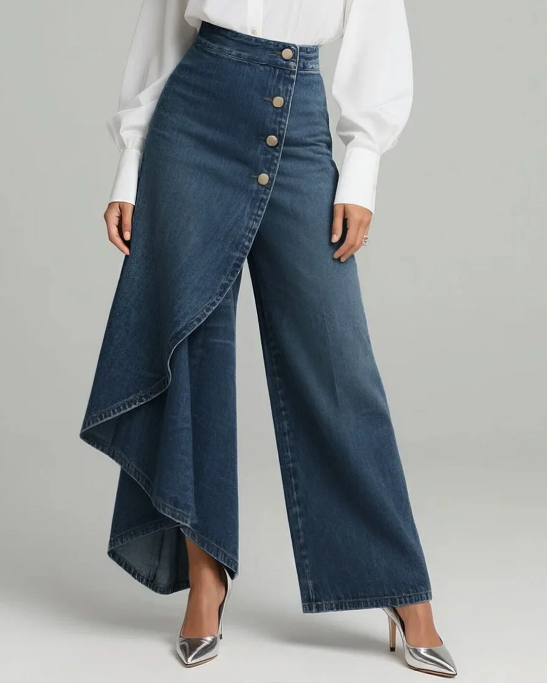 CALINA™ | Denim Wrap Trousers