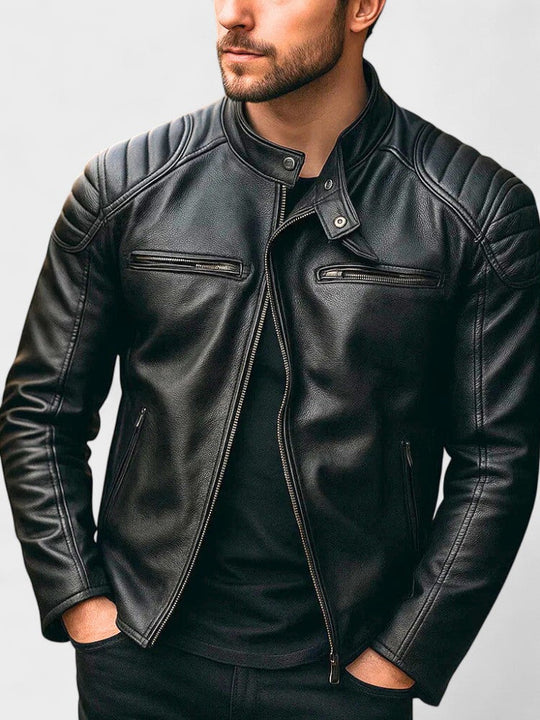 TREY™ | Vintage Leather Jacket — Timeless Style Meets Everyday Durability
