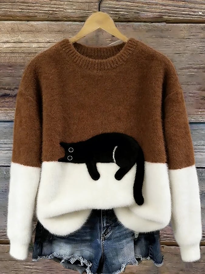 RICA™ |  Women's Sweatshirt with Cat Design
