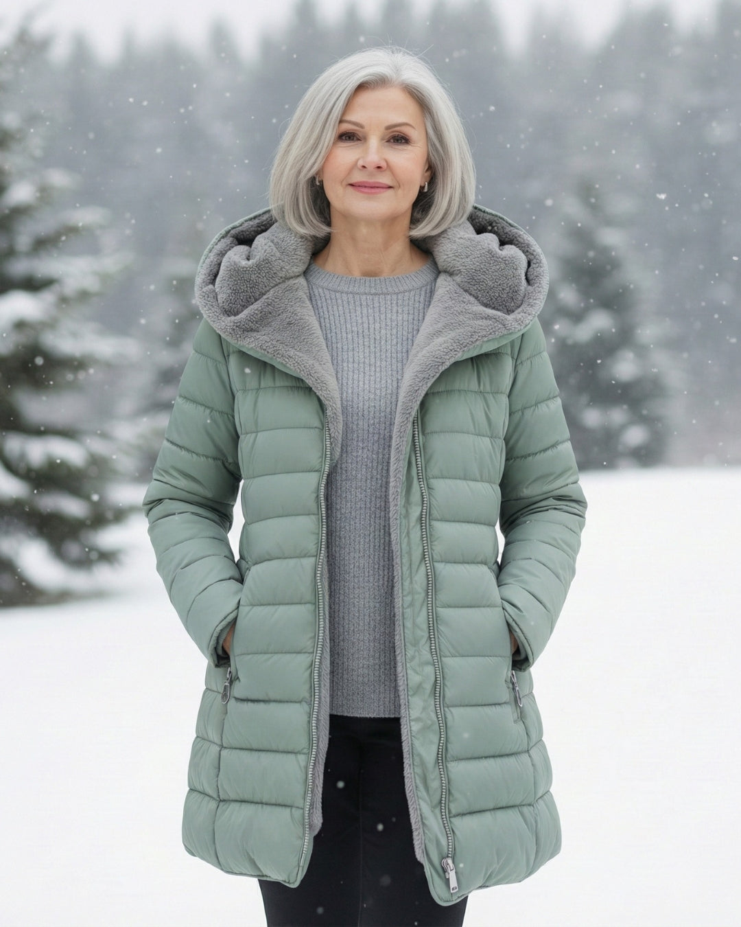 CLAUDÉ™ |Fleece-Lined Puffer Coat