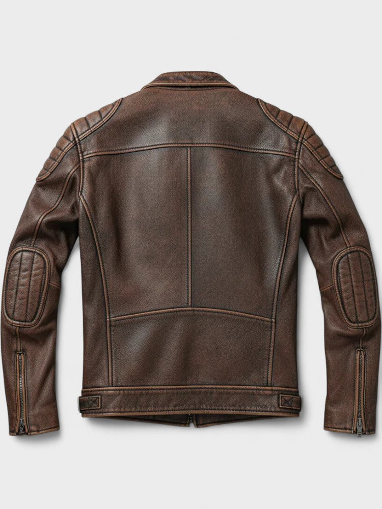 TREY™ | Vintage Leather Jacket — Timeless Style Meets Everyday Durability