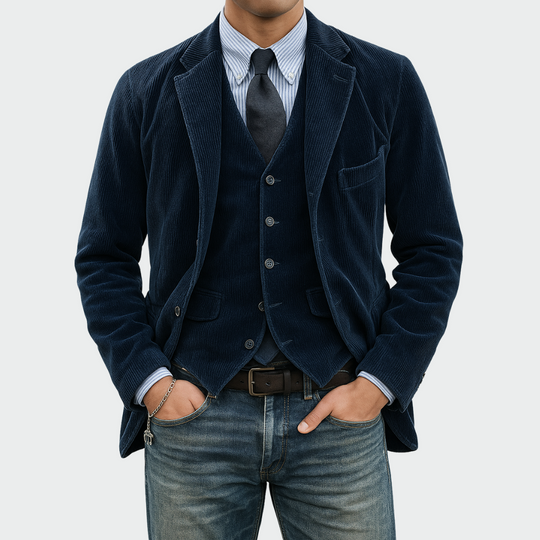 MATIAS™ | Men's velvet jacket and waistcoat set