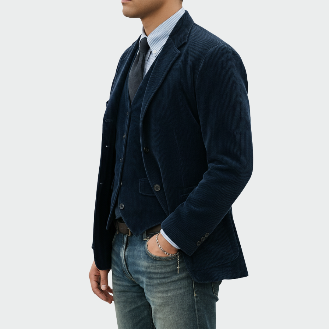 MATIAS™ | Men's velvet jacket and waistcoat set